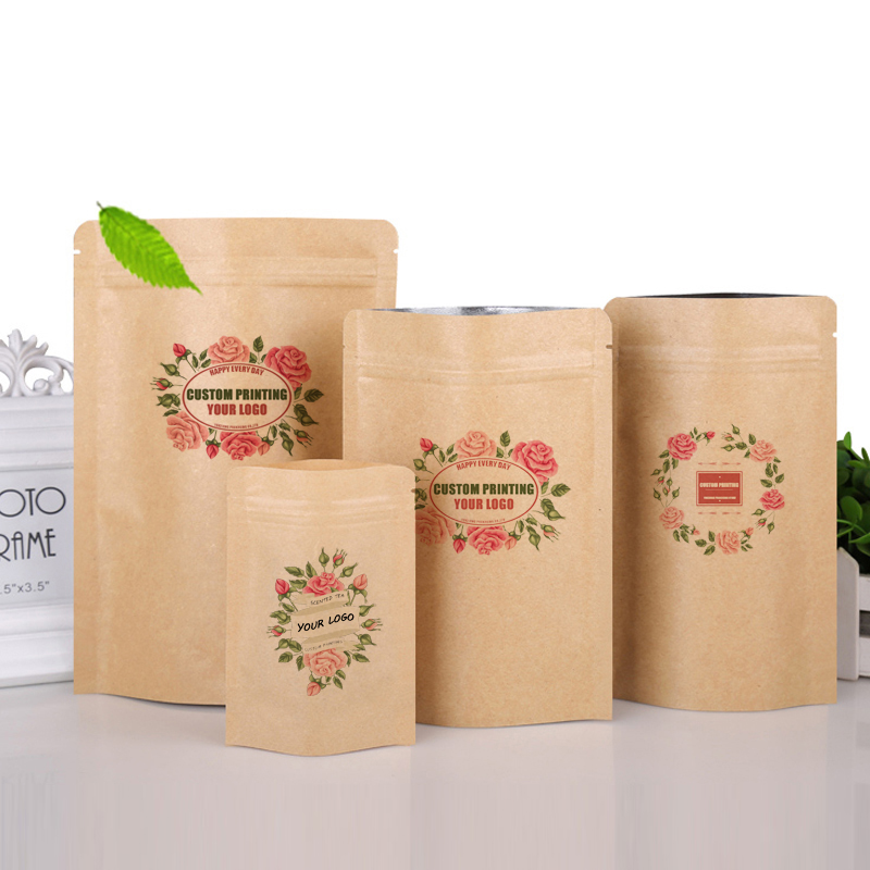 Logo Food Snack - Sacos de Embalagem Personalizados com LOGO