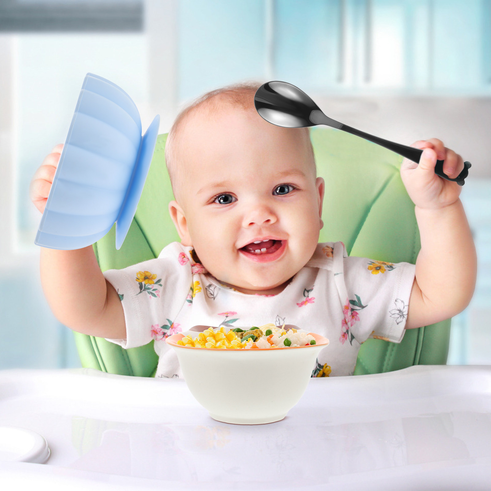 Food Snacks For Toddlers - Tigela de Cerâmica para Bebês em