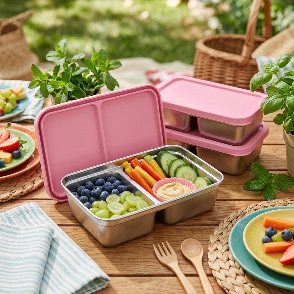 Lancheira Infantil de Aço Inox - Food Snacks For Toddlers avaliação e preço