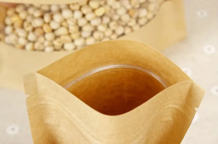 Sacos de papel kraft com fundo - Logo Food Snack avaliação e preço