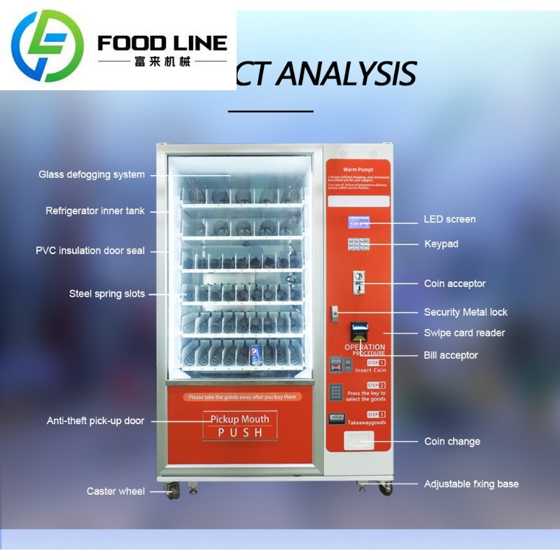 Máquina de Venda Automática Pe - Food Snacks Vending Machine avaliação e preço