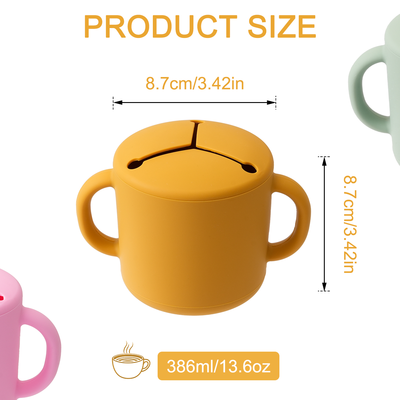 1 pçs bebê silicone alça dupla - Food Snacks For Toddlers avaliação e preço